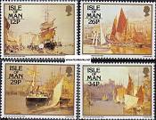 *Známky Ostrov Man 1987 Maľby lodí séria MNH - Kliknutím na obrázok zatvorte -